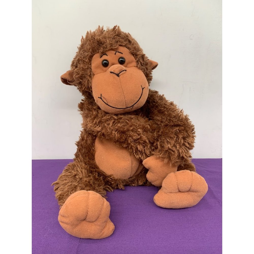 A Mart Corp Hanging Monkey 16 Inch Brown Plastic Eyes Hook Loop Closure on Hands